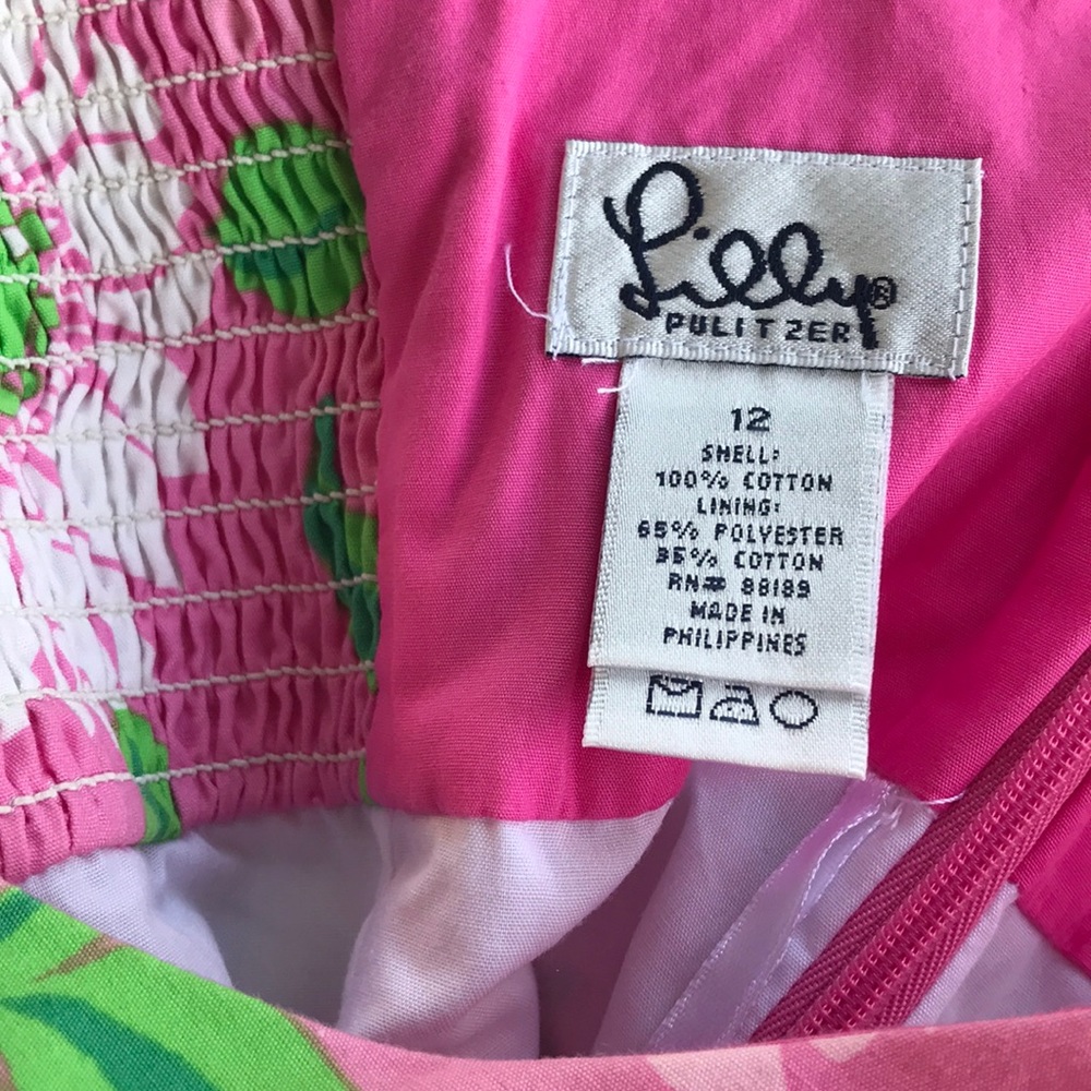 Lilly Pulitzer Pink Sunflower Sundress, size 12. - Picture 5 of 5